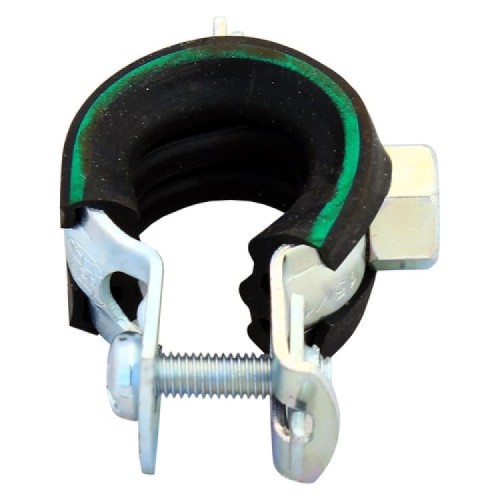 Хомут сантехнический крепежный трубный стальной оцинкованный с резиновой прокладкой Optimal Junior Mupro 17 мм