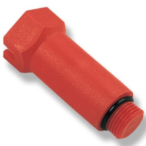 Заглушка пластиковая НР (НАР) L=68мм 1/2" красная для водорозетки РОС в Красноярске