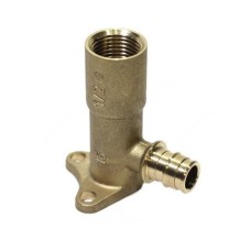 Водорозетка латунная Дн 16-1/2" ВР (ВН) с фланцем для PE-X труб РОС