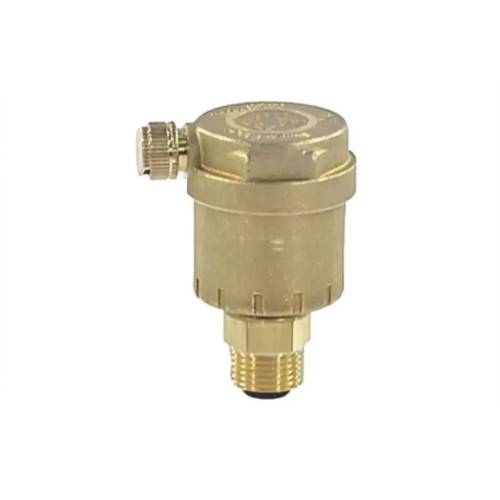 Воздухоотводчик автоматический латунный Ду-10 (3/8") Ру-14 НР (НАР) прямой с запорным клапаном Giacomini R88I в Красноярске