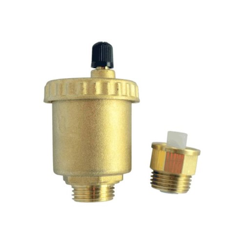 Воздухоотводчик автоматический латунный Ду-15 (1/2") Ру-10 НР (НАР) прямой с запорным клапаном Icma 707 в Красноярске