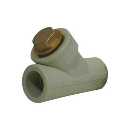 Фильтр PP-R сетчатый серый Дн 40 45гр внутренняя пайка VALFEX в Красноярске