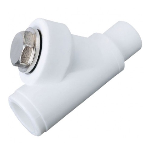 Фильтр PP-R сетчатый белый Дн 32 45гр внутренняя-наружная пайка VALFEX в Красноярске