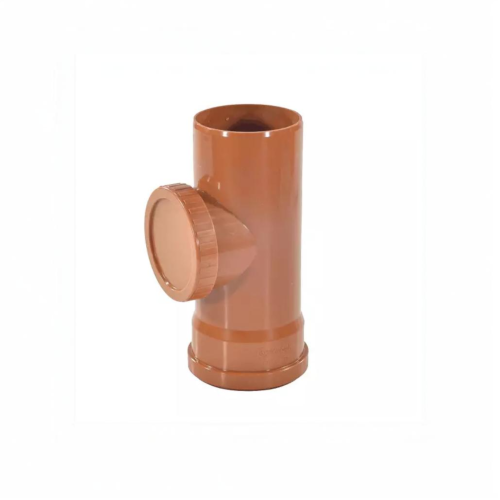 Ревизия канализационная PP-B с крышкой коричневая Дн 110 б/нап в/к VALFEX в Красноярске