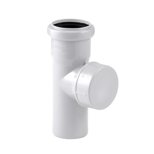 Ревизия канализационная PP-M с крышкой белая Дн 50 бесшумный б/нап в/к RTP (РосТурПласт) в Красноярске