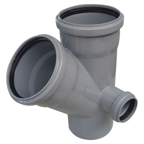 Крестовина PP-H двухплоскостная левая/правая/тыл серая Дн 110-110-50 45гр б/нап RTP (РосТурПласт) 2 в Красноярске