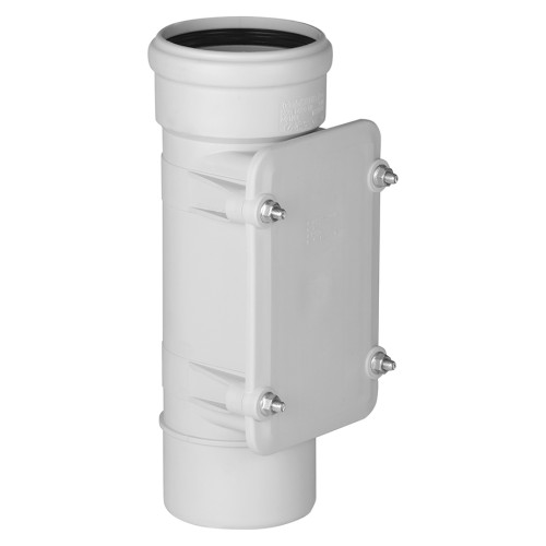 Ревизия канализационная PP-MD с крышкой Дн 110 (DN100) светло-серая бесшумный б/нап в/к Ostendorf Skolan dB SKRE в Красноярске