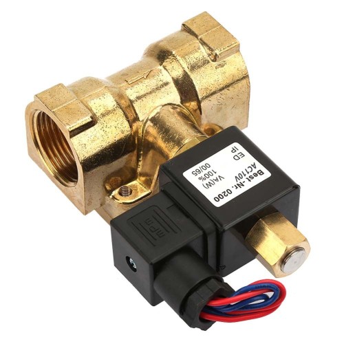 Клапан электромагнитный латунный закрытый обратного действия с внутренней резьбой 1,6 МПа 40х118,55 мм 1 1/2" в Красноярске