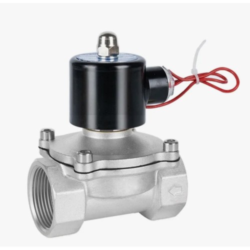 Клапан электромагнитный нержавеющий закрытый обратного действия с внутренней резьбой 1,6 МПа 15х70,6 мм 1/2" в Красноярске