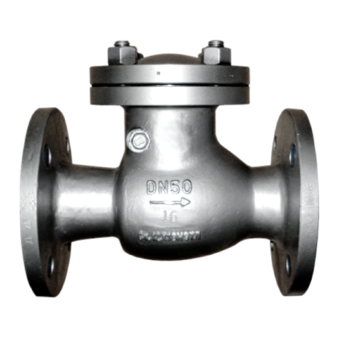 Клапан обратный стальной поворотный фланцевый 1,6 МПа 19с76нж 50х230 мм в Красноярске