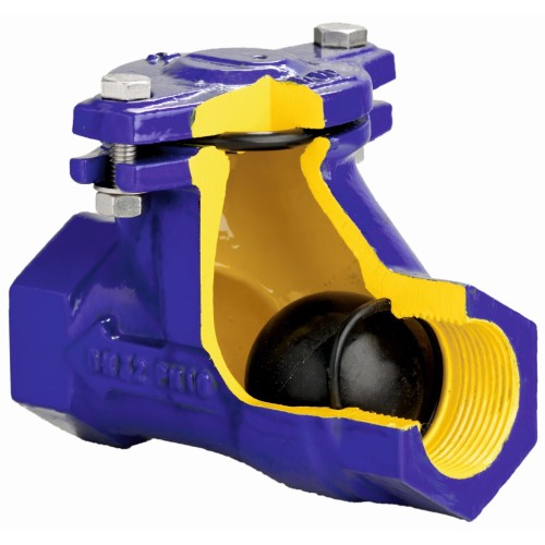 Клапан обратный чугунный Y-тип с внутренней резьбой NBR 1,6 МПа D-022S ABRA 50х175 мм в Красноярске