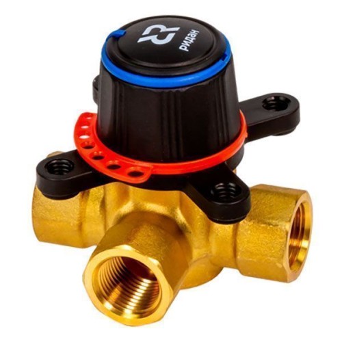 Клапан регулирующий латунный трехходовой с внутренней резьбой 1,0 МПа HRB-3R Ридан 40х115 мм 1 1/2" в Красноярске