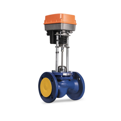 Клапан запорно-регулирующий чугуный односедельный с электроприводом фланцевый 1,6 МПа TRV Теплосила 40х200 мм в Красноярске