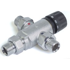 Клапан смесительный латунный термостатический с наружной резьбой-американкой 1,0 МПа TermoFar FAR 15 мм 1/2"