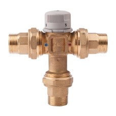 Клапан смесительный латунный термостатический седельный с наружной резьбой 1,0 МПа Icma 15х124 мм