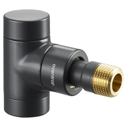 Клапан термостатический угловой Ду-15 (1/2") Ру-10 ВР-НР (ВН-НАР) черный серия E Oventrop в Красноярске