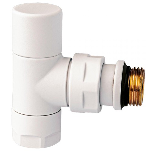Клапан термостатический угловой Ду-15 (1/2") Ру-10 ВР-НР (ВН-НАР) белый серия E Oventrop в Красноярске