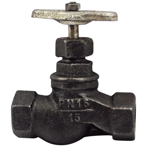 Клапан запорный чугунный с внутренней резьбой 1,6 МПа 15кч18п Китай 32х140 мм в Красноярске