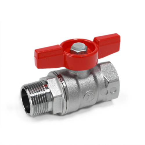 Кран запорный латунный полнопроходной с ручкой-бабочкой ВР-НР Ру 42 R914 Giacomini 15х67 мм 1/2" в Красноярске