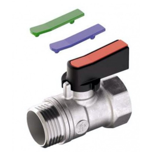 Кран запорный латунный полнопроходной с ручкой-флажком ВР-НР Ру 16 R694 Giacomini 15х46 мм 1/2" в Красноярске