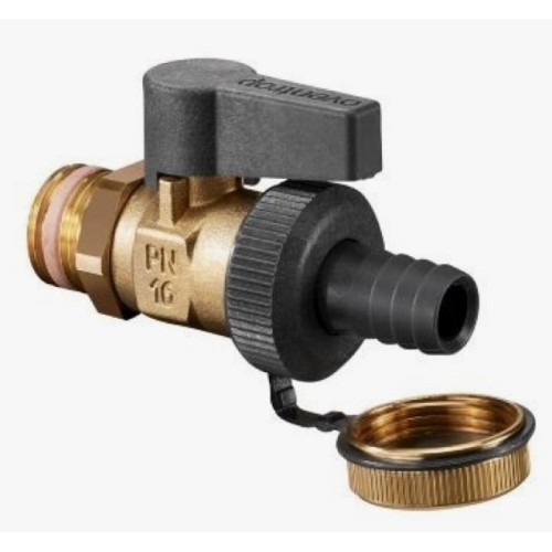 Кран запорный латунный полнопроходной с ручкой-рычагом НР-штуцер Ру 16 Optiflex KFE Oventrop 15 мм 1/2" в Красноярске