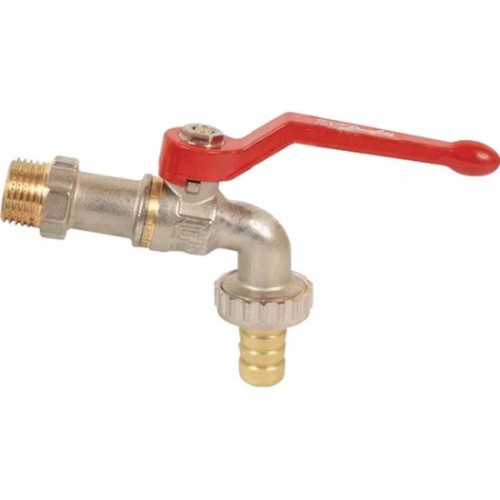 Кран латунный со спускником стандартнопроходной с ручкой-рычагом НР Ру 10 BVR-CR Ридан 15 мм 1/2" в Красноярске