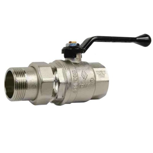 Кран запорный латунный полнопроходной с ручкой-рычагом ВР-НР Ру 50 Bugatti 915 Bugatti 15 мм 1/2" в Красноярске