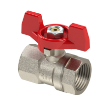 Кран запорный латунный полнопроходной с ручкой-бабочкой ВР (ВН) Ру 16 Optibal Oventrop 20 мм 3/4"