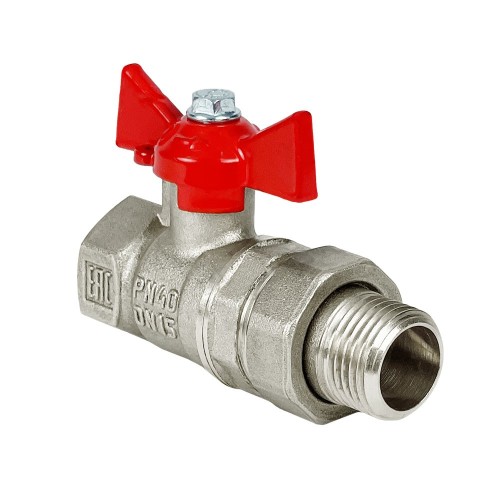 Кран запорный латунный полнопроходной с ручкой-бабочкой ВР-НР Ру 50 Ideal 093 Itap 10 мм 3/8" в Красноярске