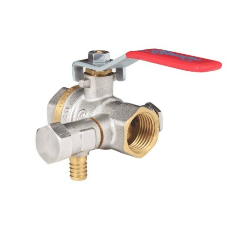 Кран запорный латунный со спускником полнопроходной с ручкой-рычагом ВР (ВН) Ру 25 Ideal 115 Itap 20 мм 3/4" в Красноярске