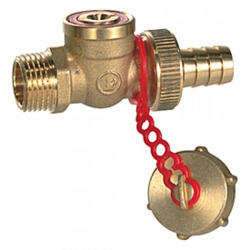 Кран шаровый латунный сливной стандартнопроходной со штуцером НР Ру 10 R608 Giacomini 15х78 мм 1/2" в Красноярске