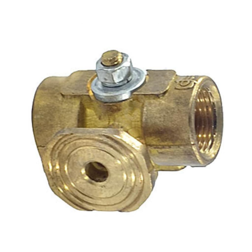 Кран латунный трехходовой стандартнопроходной для манометра с фланцем без ручки ВР (ВН) Ру 16 11Б18БК, КПТ ВИПРА 15 мм 1/2" в Красноярске