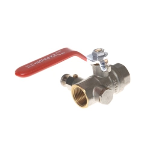 Кран латунный со спускником полнопроходной с ручкой-рычагом ВР (ВН) Ру 40 BVR-DR Ридан 15 мм 1/2" в Красноярске