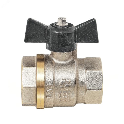 Кран запорный латунный угловой стандартнопроходной с ручкой-бабочкой ВР (ВН) Ру 40 Pride LD 15 мм 1/2" в Красноярске