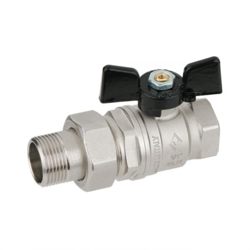 Кран запорный латунный полнопроходной с ручкой-бабочкой ВР-американка Ру 50 Bugatti 922 Bugatti 15 мм 1/2" в Красноярске