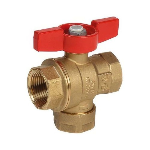 Кран запорный латунный с фильтром полнопроходной с ручкой-бабочкой ВР (ВН) Ру 32 R701 Giacomini 20 мм 3/4" в Красноярске