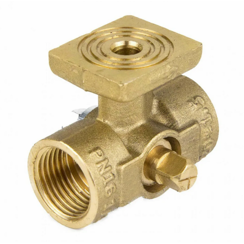 Кран латунный трехходовой стандартнопроходной для манометра с фланцем без ручки ВР (ВН) Ру 16 Aquasfera 1061 Aquasfera 15 мм 1/2" в Красноярске