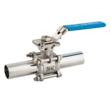 Кран шаровый нержавеющий под приварку стандартнопроходной Ру 40 AISI 316 BV61L ABRA 65х290 мм 2 1/2"