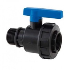 Компрессионный кран ПНД Дн 1"-1" ВР-НР (ВН-НАР) Ру-10 RTP (РосТурПласт)