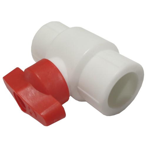 Кран полипропиленовый PP-R запорный прямой стандартнопроходной с внутренней пайкой ручка-бабочка Ру 25 RTP (РосТурПласт) 20 мм ГОСТ 32415-2013 в Красноярске