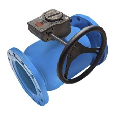 Кран запорный стальной фланцевый с редуктором стандартнопроходной Ст20 КШ.Р.Ф.З. PR 250х530 мм