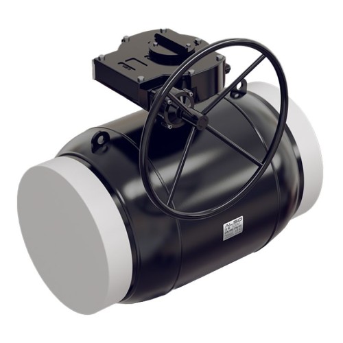 Кран запорный стальной под приварку с редуктором полнопроходной Ст20 КШ.П.П. ALSO 400х970 мм