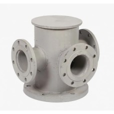 Крест с пожарной подставкой фланцевый ППКФ стальной Ду 200-150