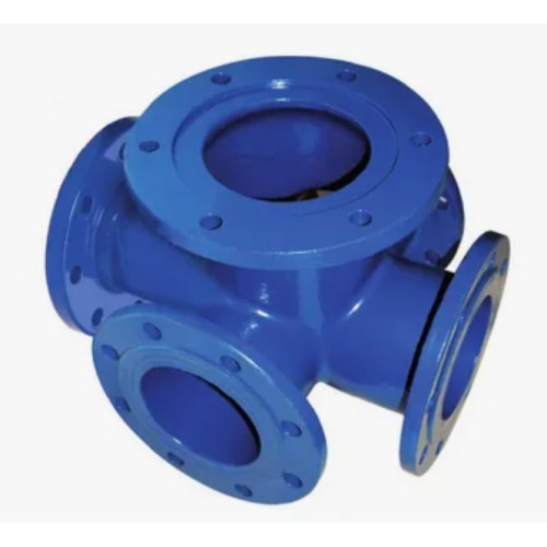 Крест с пожарной подставкой фланцевый ППКФ Ду 150-100 ВЧШГ с ЦПП цинк+AL ГОСТ ISO 2531-2012 в Красноярске