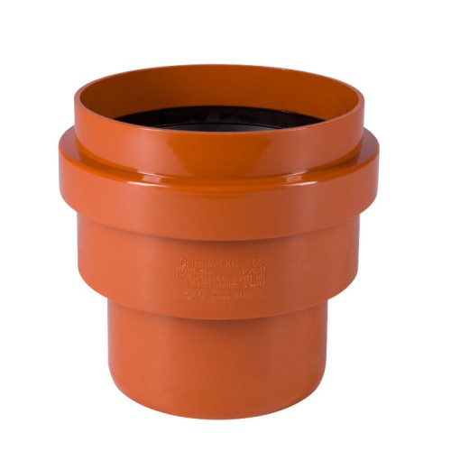Переход НПВХ (ПВХ) Дн 160 коричневый безнапорный на гладкий конец керамической трубы Ostendorf KGUS в Красноярске