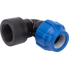 Отвод ПЭ компрессионный Дн 63-1 1/4" 90гр Ру-10 ВР (ВН) RTP (РосТурПласт)