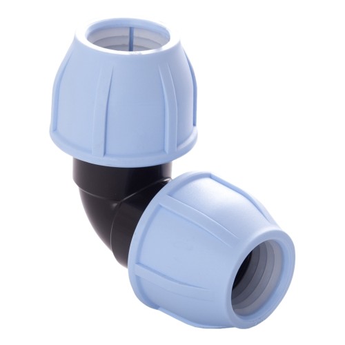 Отвод ПЭ компрессионный Дн 20-3/4" 90гр Ру-16 ВР (ВН) RTP (РосТурПласт) в Красноярске