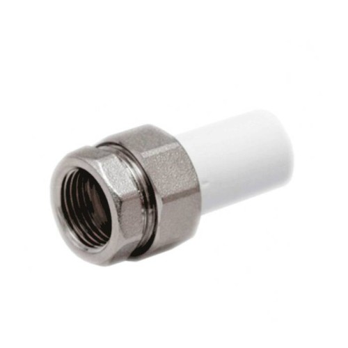 Соединитель PP-R с накидной гайкой Дн 20-1/2" белый Pro Aqua в Красноярске
