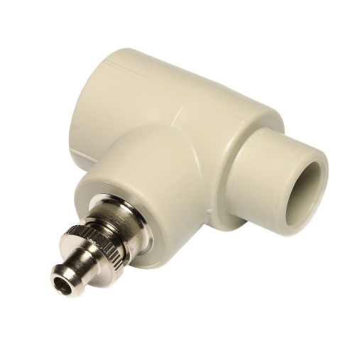 Штуцер PP-R серый с выпускным вентилем Дн 25 Wavin Ekoplastik в Красноярске