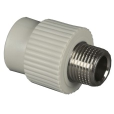 Муфта PP-R комбинированная серая НР (НАР) Дн 16-1/2" Wavin Ekoplastik